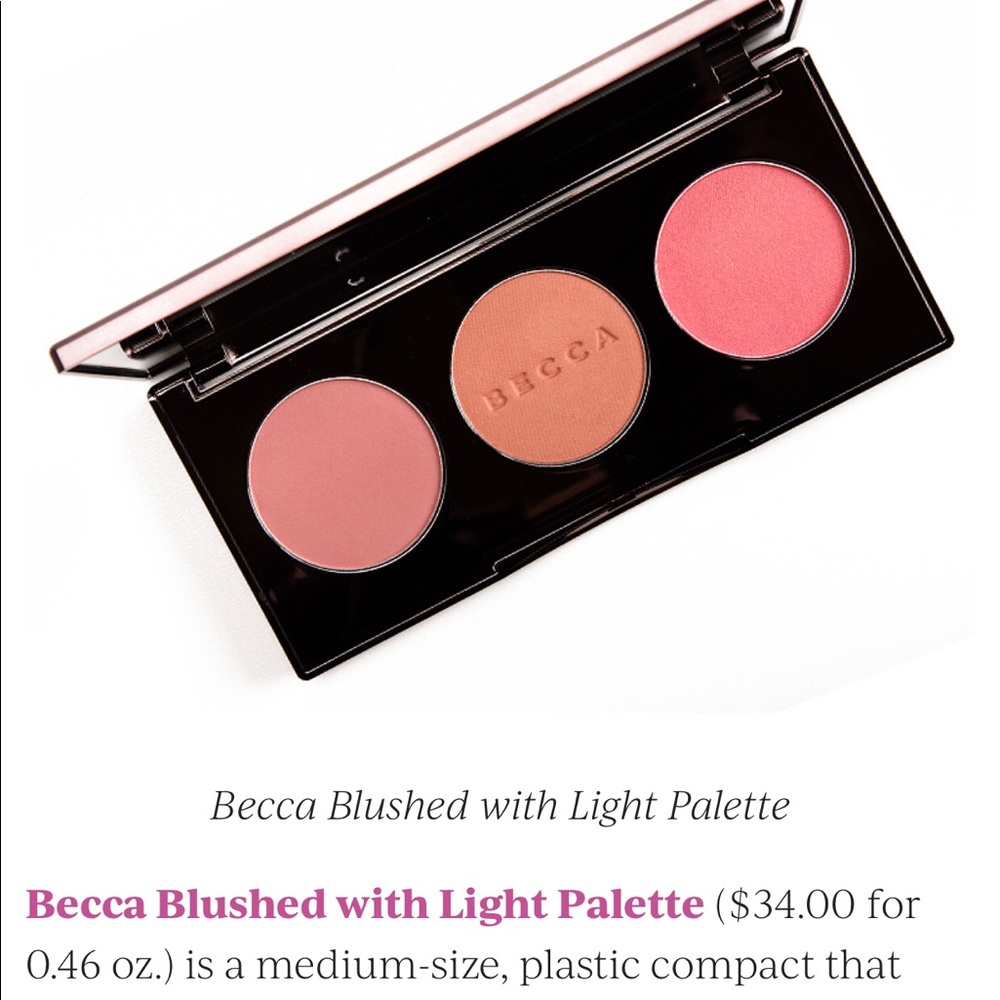 BECCA BLUSHED WITH LIGHT TRIO PALETTE 🎨